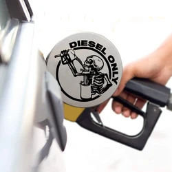 Diesel sólo esqueleto cráneo coche pegatina calcomanía para tapa de tanque de combustible 4x4 todoterreno camión Auto vehículo vinilo Decoración