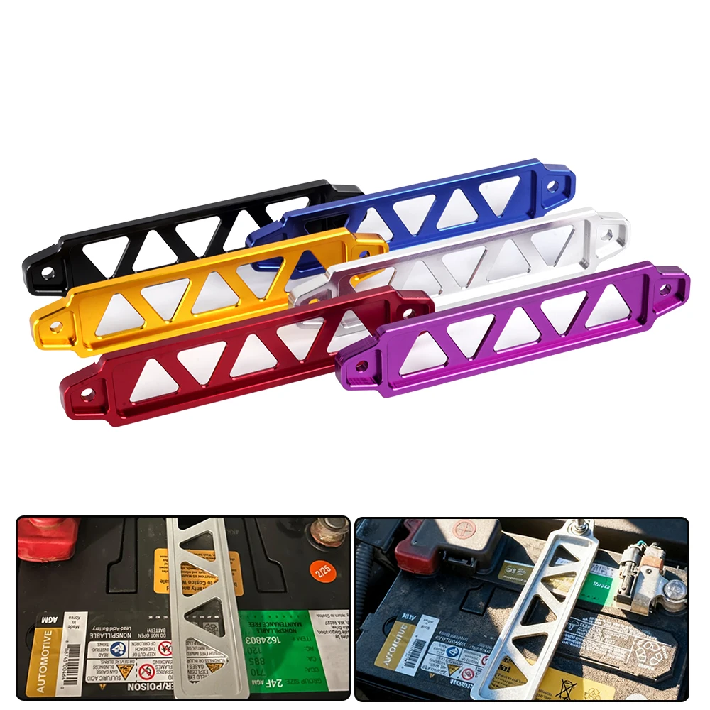220mm/190mm Aluminum Car Battery Tie Down Mount Holder Bracket Brace Battery Fasten Bracket 19cm For Honda Civic EK EG BTD037