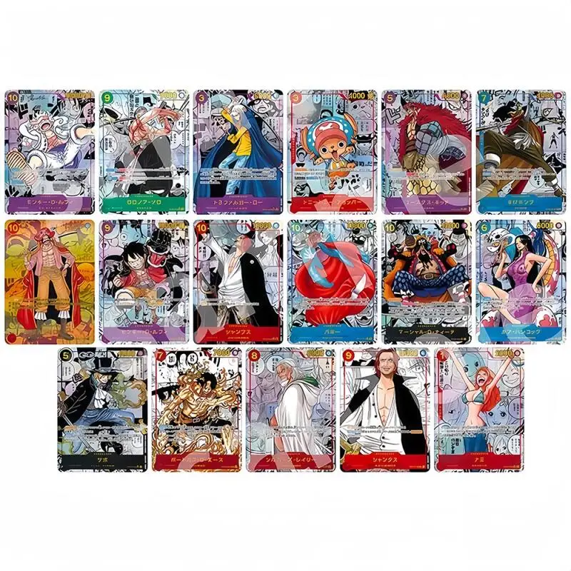 

17 шт./компл. One Piece Monkey D. Luffy Gol D Roger OPCG DIY самодельные цветные флэш-карты аниме игровая коллекционная карта подарочная игрушка
