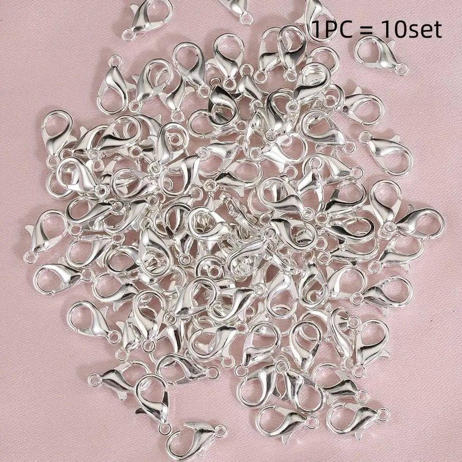 1/5/10/20/50/100pcs Casual lobster clasp parts for bracelets, necklaces, and DIY jewelry making Mixed Color Mini Items For Fathe