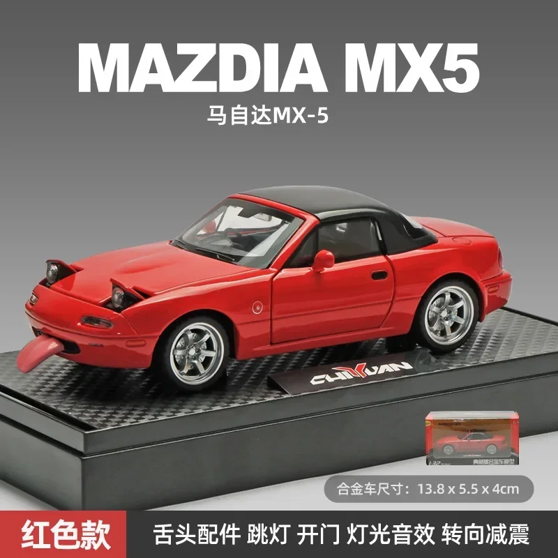 1:32 Mazda MX-5 Supersport wagen Metall legierung Druckguss Spielzeug auto Modell Sammlerstücke Geburtstags geschenk Sound & Licht Kinderspiel zeug Hobbys a658