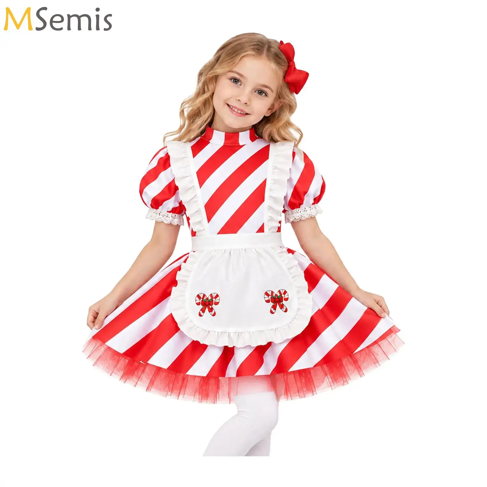 Teen Shiny Sequins Christmas Dance Figure Ice Skating Tutu Dress Leotard Kids Girls Candy Cane Mrs Santa Claus Costume Dancewear