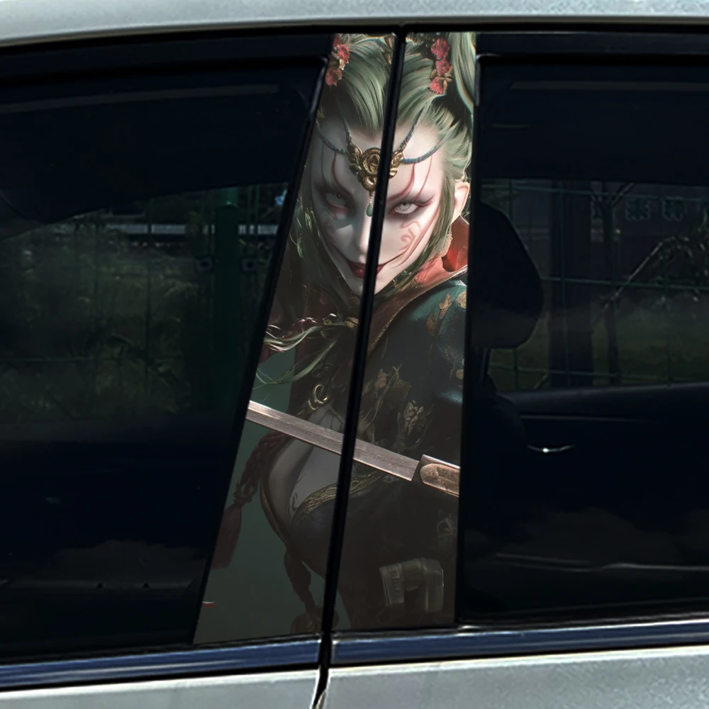 Chinese Ancient Style Corpse Bride Car B Pillar Sticker Waterproof Center Colum…