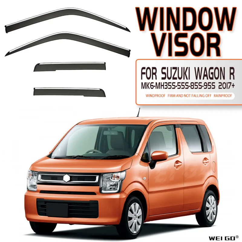 

Для SUZUKI Wagon R 1993-2017+ Дефлекторы окон, навесы-козырьки, защита от дождя и солнца, аксессуары для авто