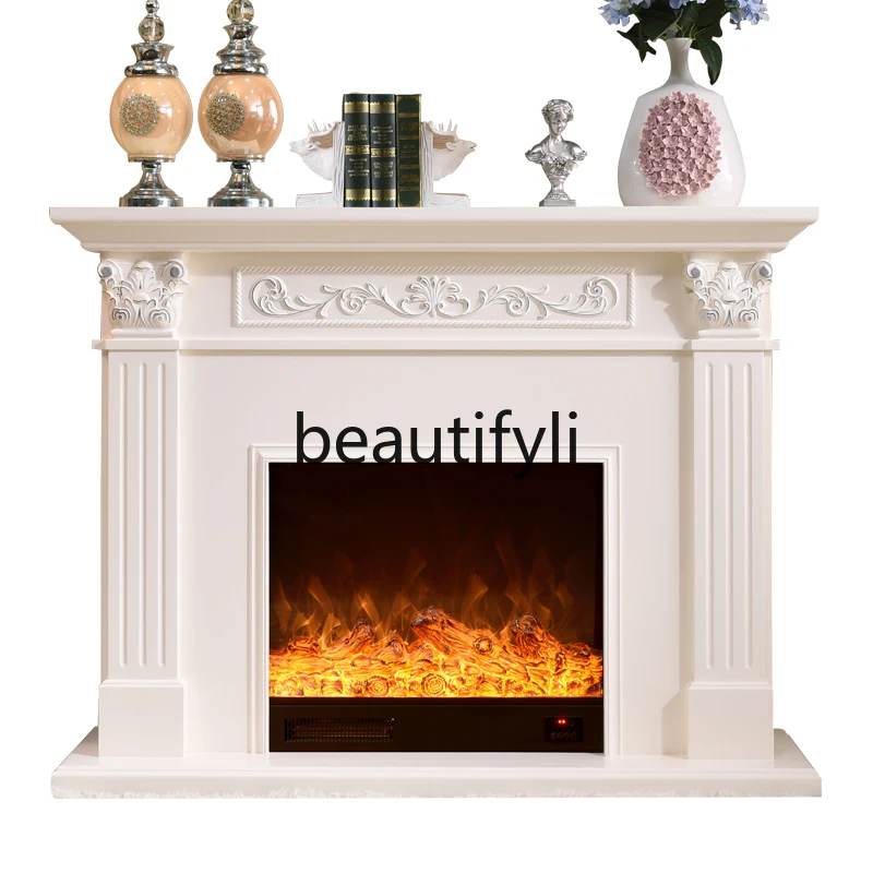 1.2/1 meters solid wood American fireplace decorative cabinet core heating household simulation fire