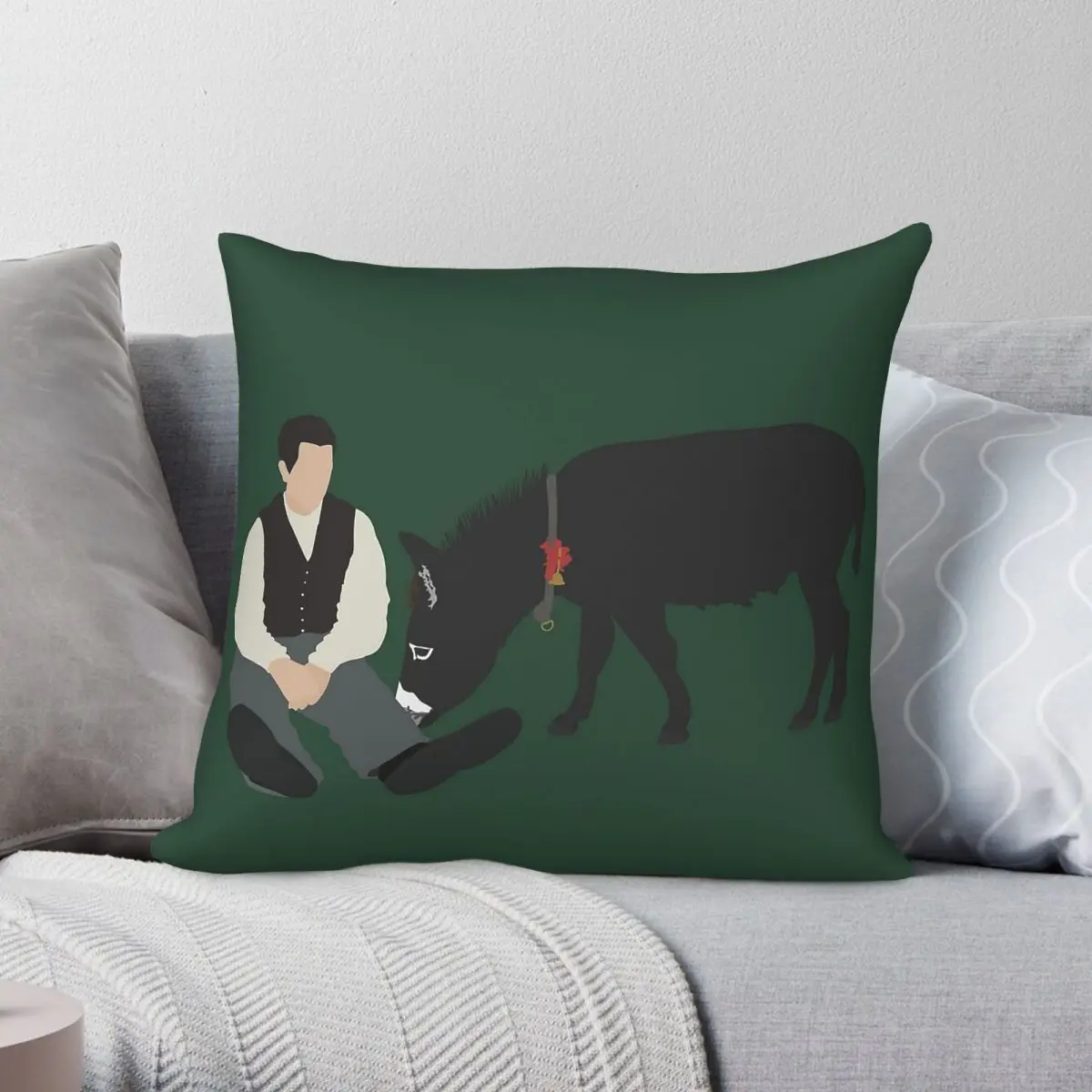 Banshees Of Inisherin Pﾡdraic And Jenny Pillowcase Polyester Linen Velvet Pattern Zip Decor Sofa Cushion Cover