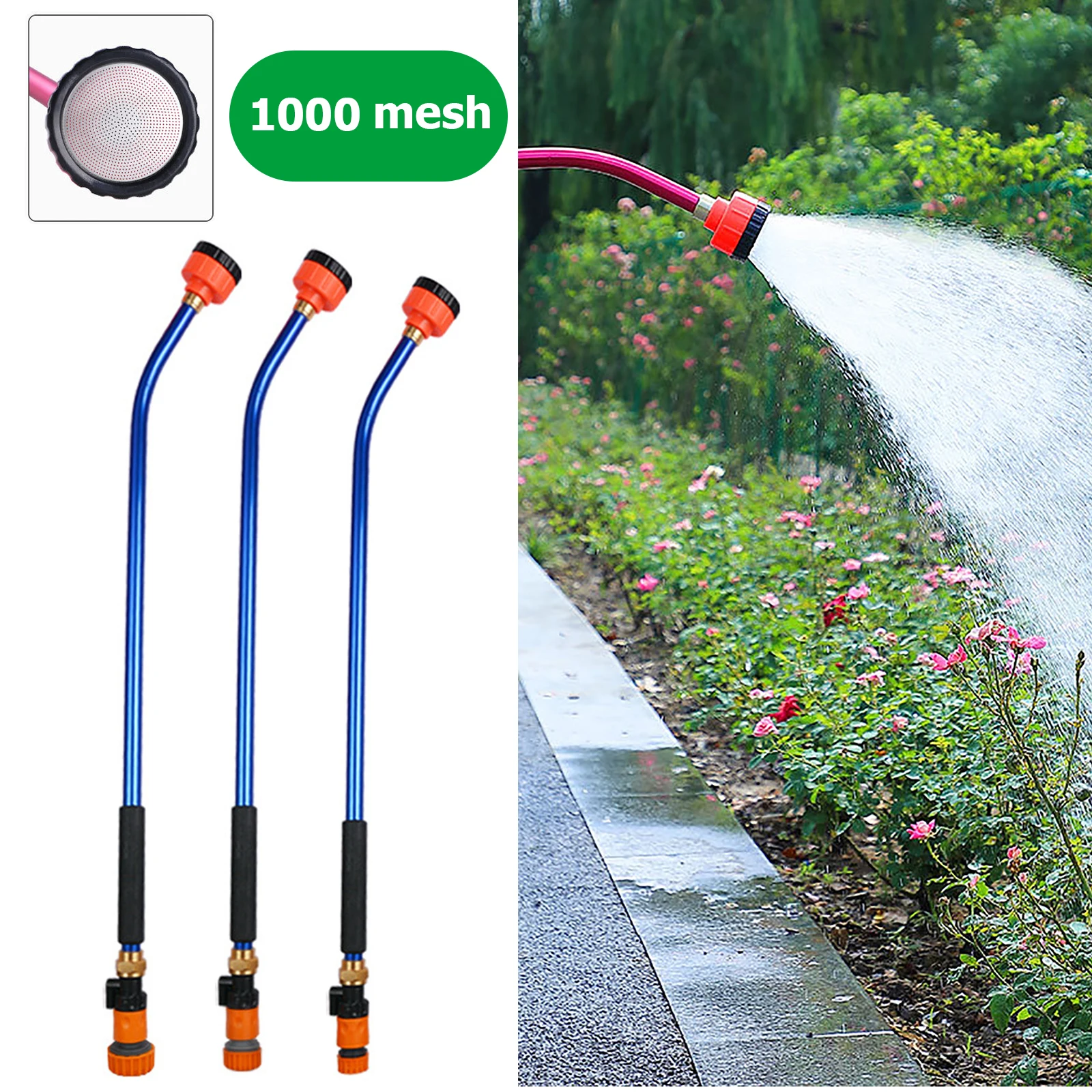 1000 Mesh Long Pole Watering Gun Agricultural Greenhouse Delicate Water Sprinkler Seedling Flower Vegetable Gardening Irrigation