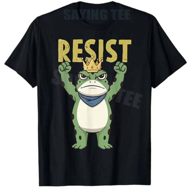 Lustiges Portland Frog Hop Protest Resist Frog No Kings Toad T-Shirt Ribbit Resist Repeat No Hope Without Hop Frogs Against Fascism – Detail 7