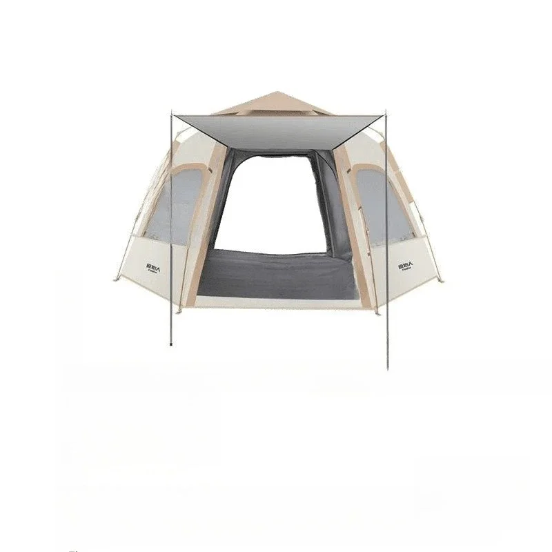 Primitive camping tent outdoor folding portable camping overnight rainproof thickened equipment full set of automatic speed