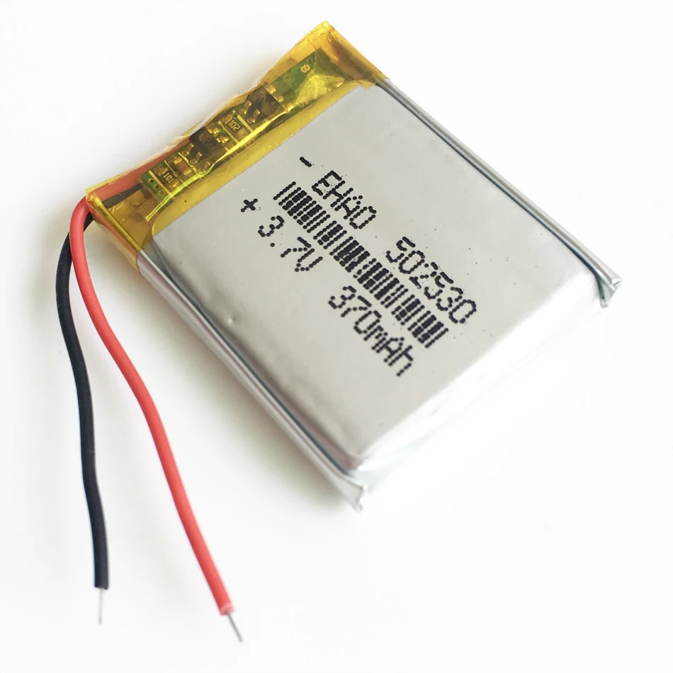 10 PCS 3.7V 370mAh Bateria recarregável Lipo 502530   Células de lítio de polímero para câmera de e-book MP3 GPS DVD Bluetooth Recorder