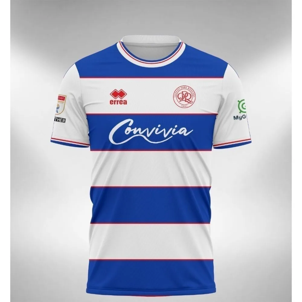 أزياء جيرسي 2024 Qpr كوينز بارك رينجرز المنزل بعيدا التسامي التي شيرت جيرسي كرة القدم فضفاضة ومريحة