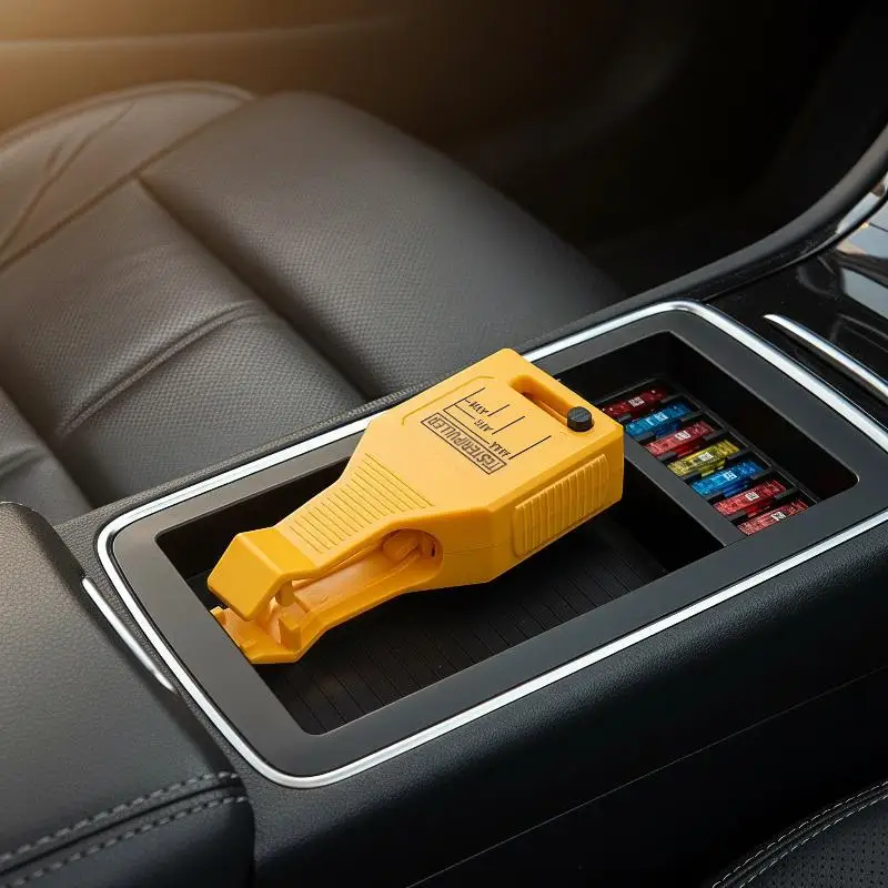 Fuse Tester 24V DC 2-in-1 Automotive Blade Fuse Puller Removal Checker Tool for Car Road Emergency Repair Use