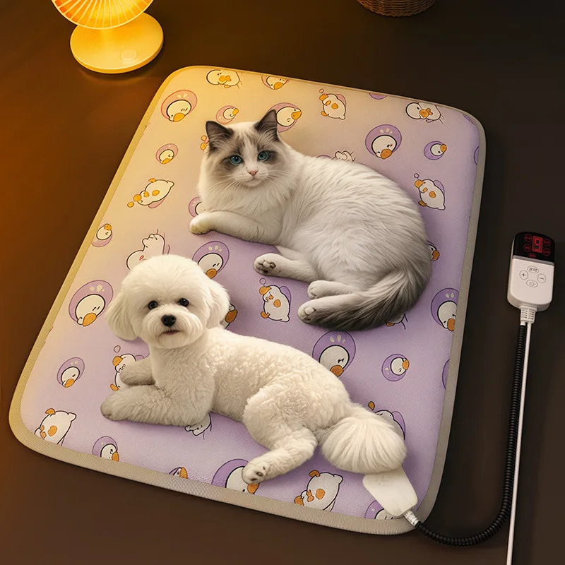 

60*40 Intelligent pet electric heating blanket Dog Constant Temperature anti-leakage Anti-Bite Heater Cat Heating Pad Waterproof