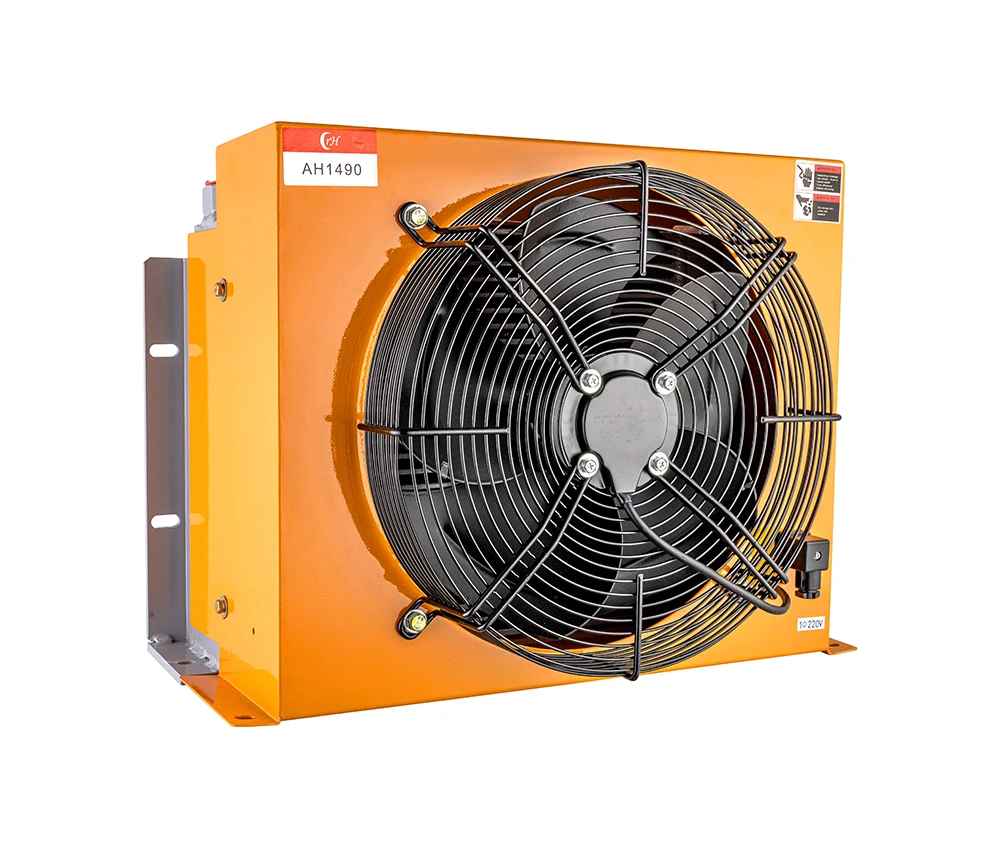 Marine Offshore Aluminum Plate Industrial Air Cooled Hydraulic Oil Cooler CNC Molding 100L Radiator Heat Exchanger 12V Fan