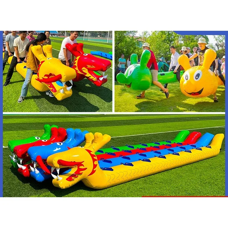 Inflatable Caterpillar Racing Dryland Dragon Boat Outdoor Outward Bound Training Team Building Game Equipment