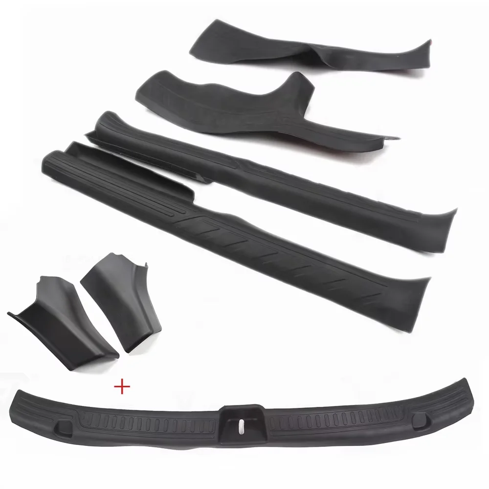 

Door&Boot Sill Plate Cover For Tesla Model Y Accessori Door Entry Guards Carpet Protector Trunk Sills TPE Trims+ABS Sides Insert