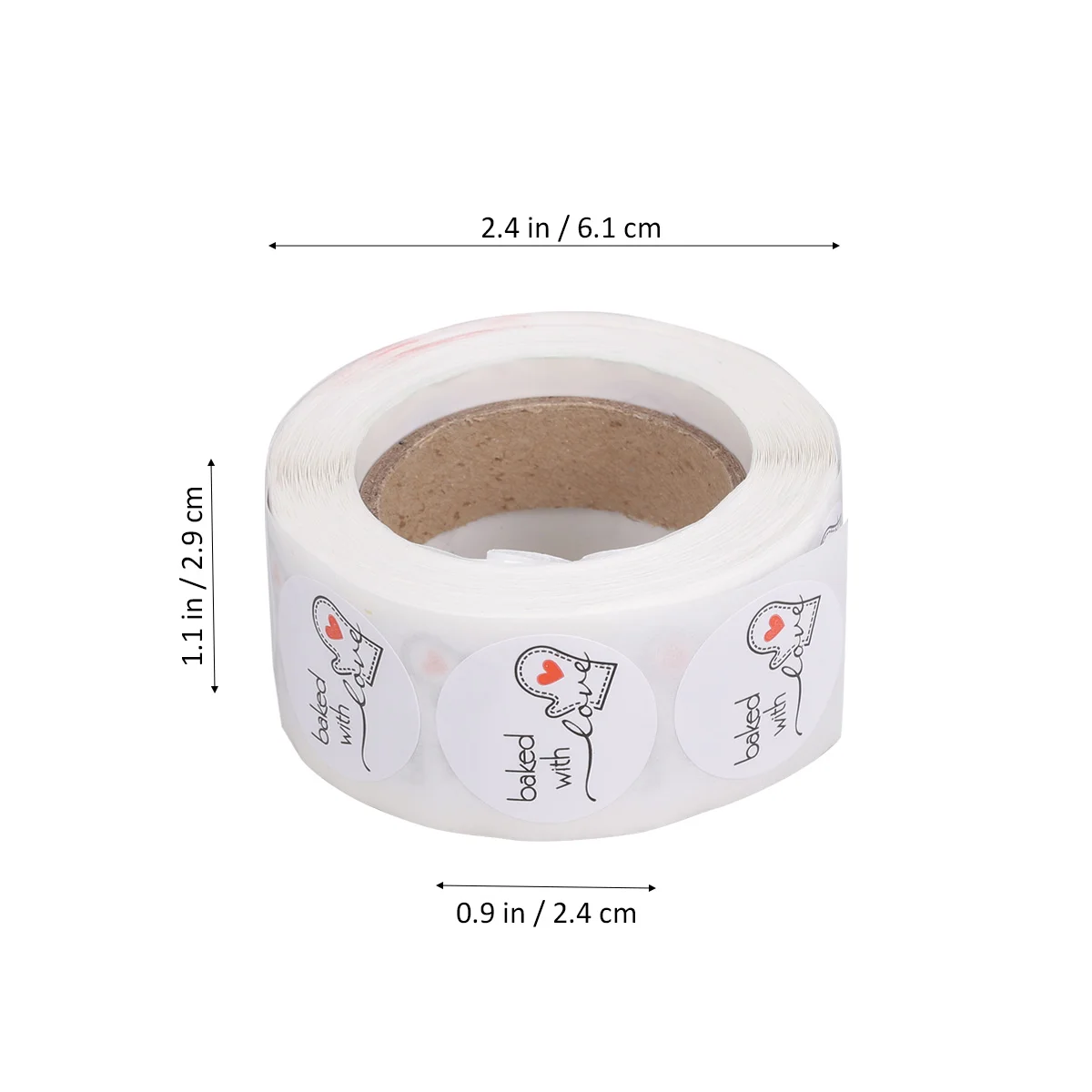 Manual Round Labels Food Package Decal Handmade Stickers Size 1 Consistent Design Packaging Baking