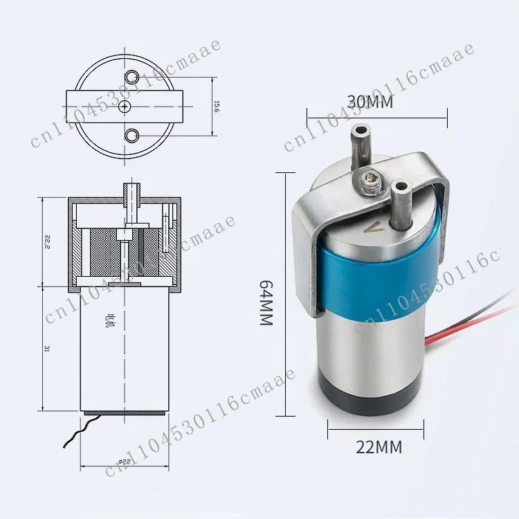 6 Volt DC Brushless Sampless Vacuum Pump Pulsation-free Rotary Vane Pump for 2.83L Sampler