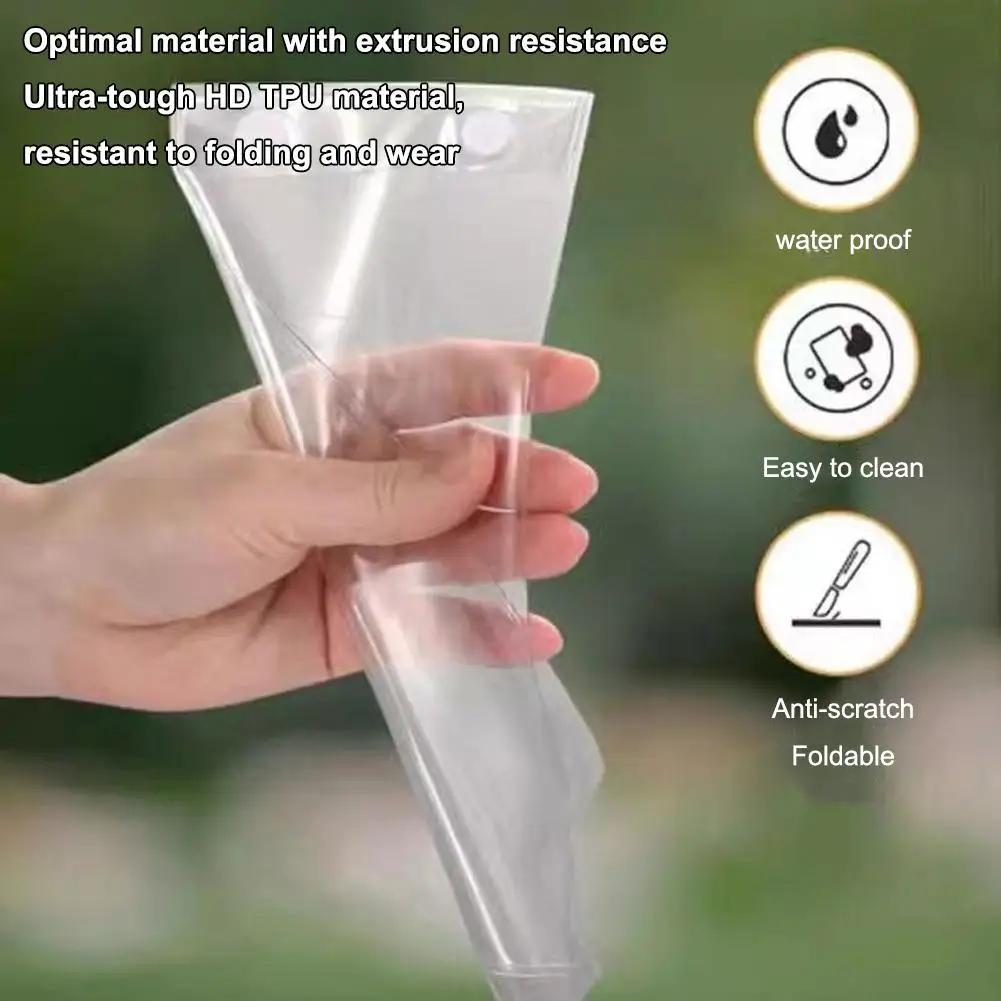 Motorcycle Bicycle Waterproof Phone Bag TPU Case Rechargeable HD Camera Accessible For Outdoor Riding Accessory