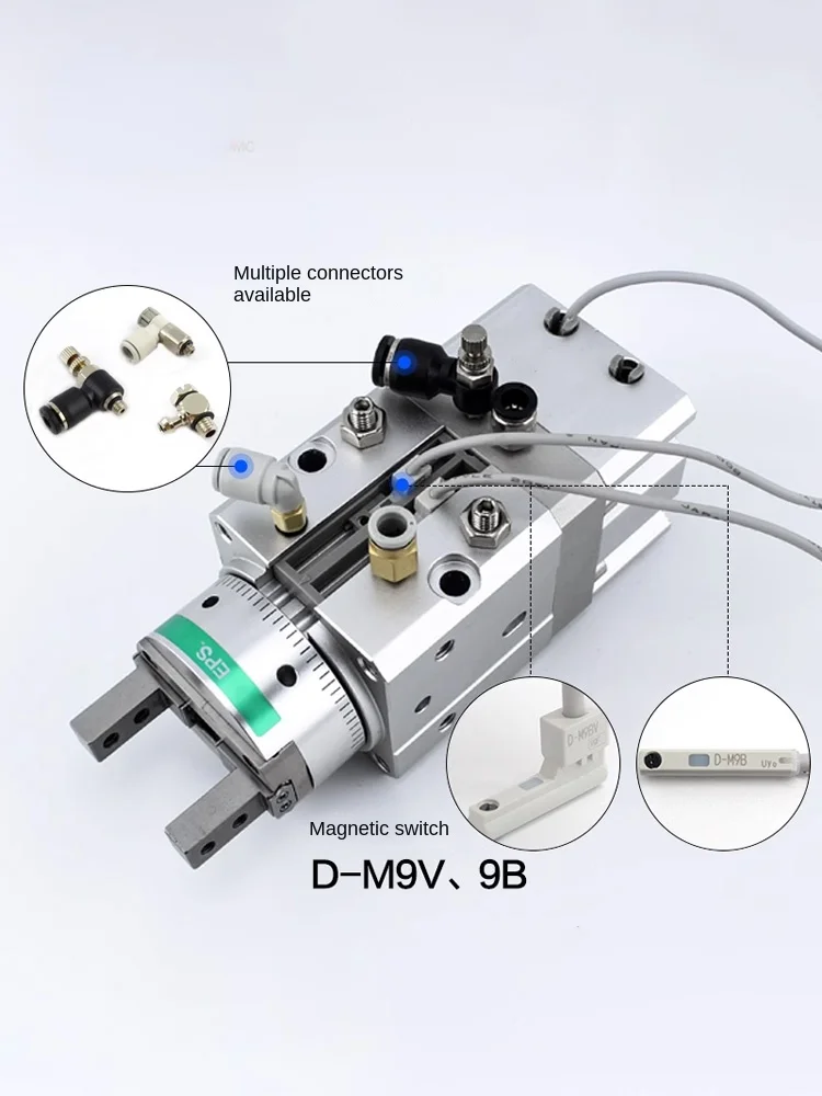 SMC Swing Rotating with Gripper Finger Mode Pneumatic Cylinder Mrhq10d/16D/20D/25d-90s/180s-n