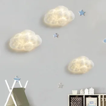 Candelabro de pared con diseño de nube para niños