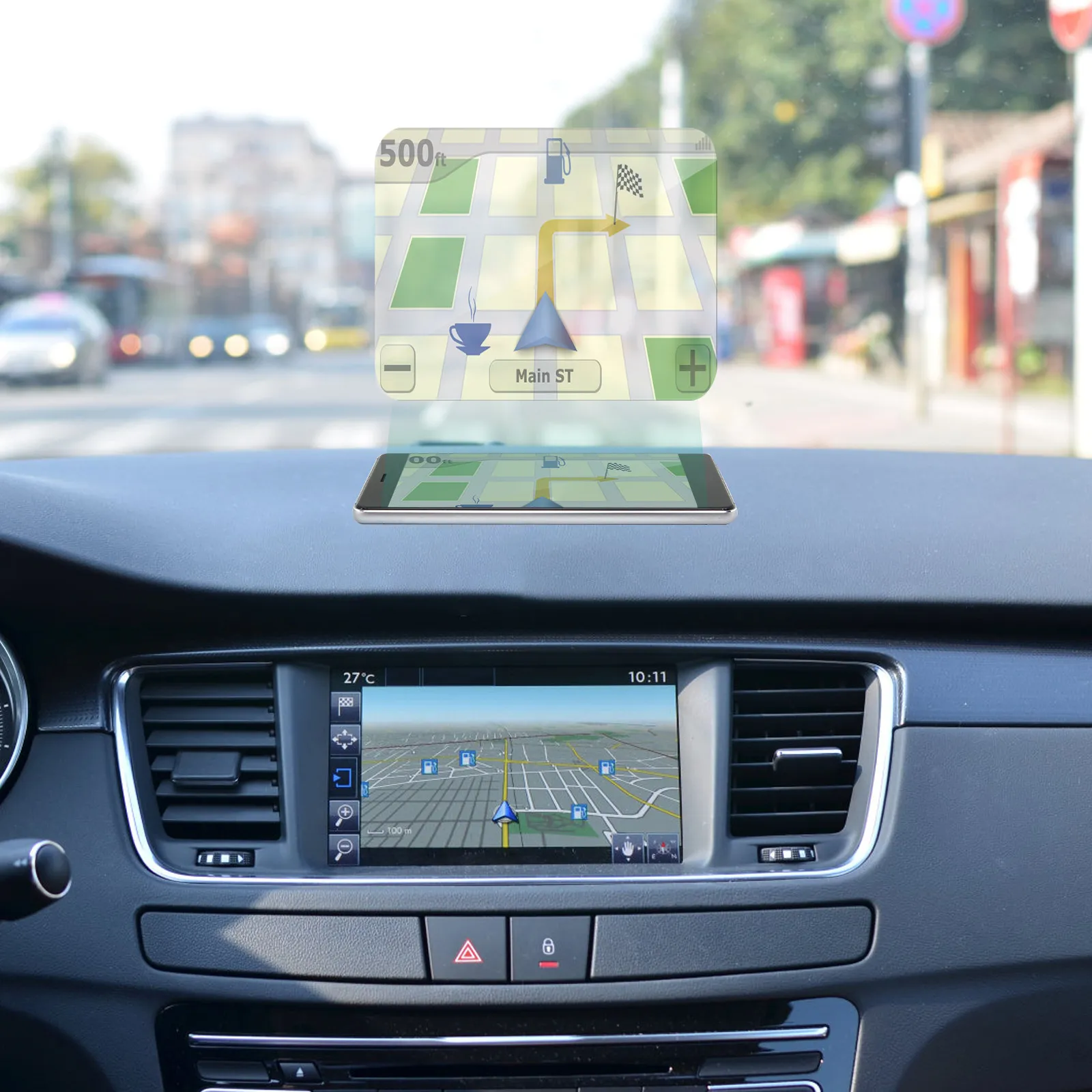 

2Pcs Reflective Film Head Up Display Windscreen Protective Screen Static-Free Clear Reusable Car Projection Film