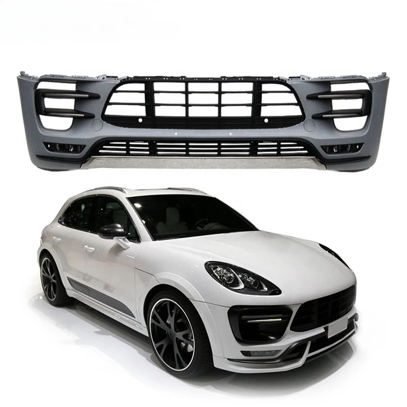 New Model Car Front Bumper Grille Body Parts Front Bumper Kit for Porsche Macan 2015 2021 Cars Accessories Front Lip