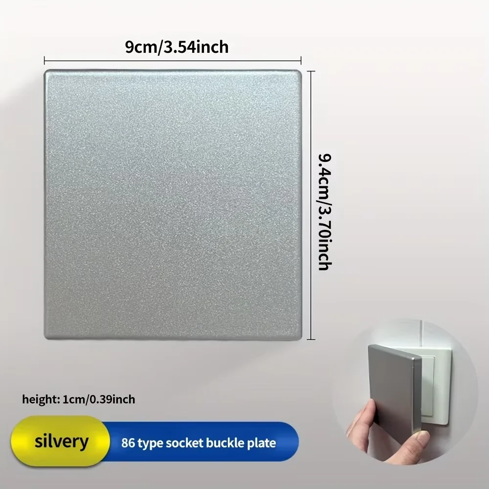1PC Simple Blind Plate Cover, Square Blind Plate for Easy Use with Electrical Box Wall Outlet Covers, White Finish, Exposed Outl