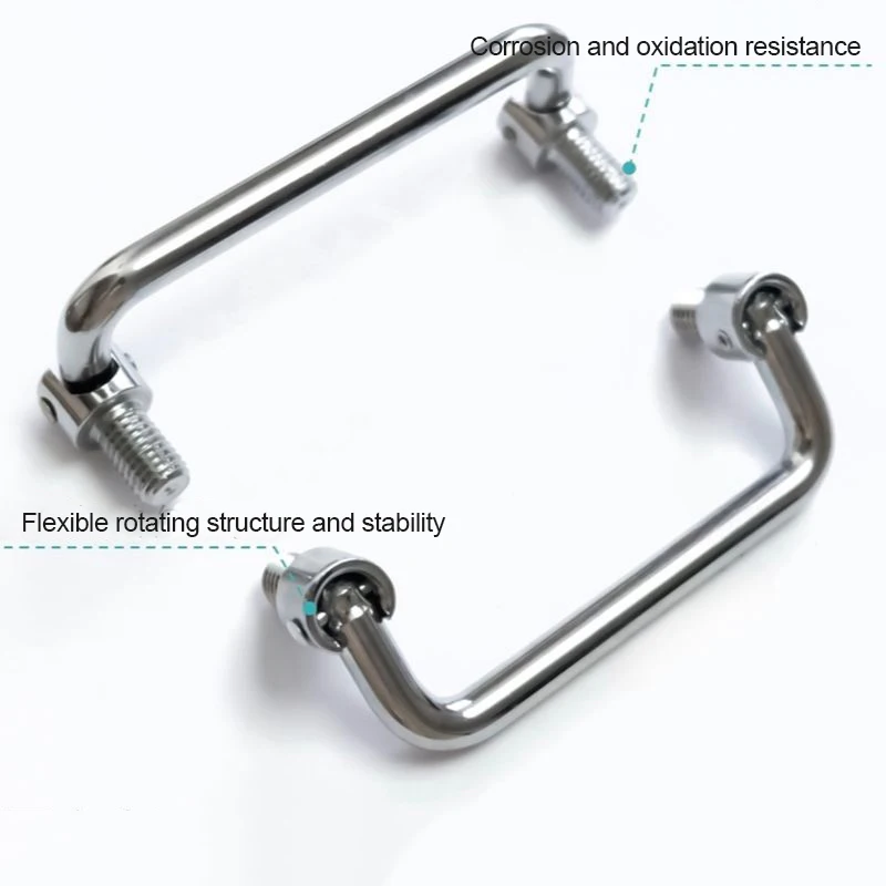 1Pcs Cabinet Handle LS506 304 Stainless Steel Foldable Handle 90/100/120/130/135/150/180mm Hole Pitch Rotatable Toolbox Handle