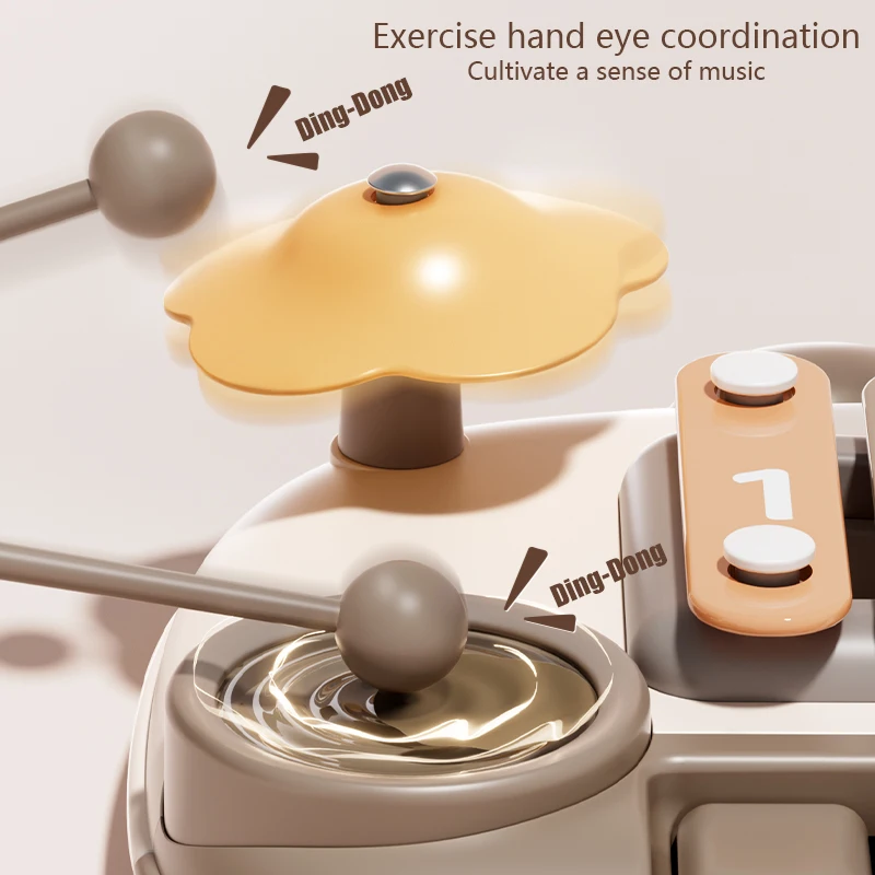 Crianças instrumentos musicais baleia xilofone piano brinquedo com tambor gong para crianças 3 anos educacional desenvolvimento sensorial presente