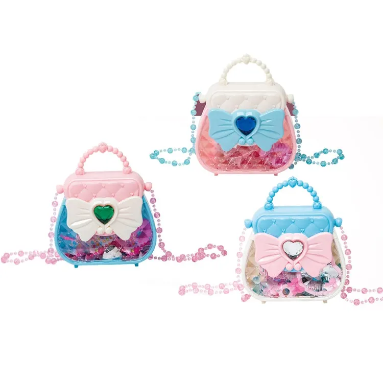 Kids Simulation Jewelry Handbag Toys Girls Play House Jewelry Bracelets Necklaces Rings Princess Dress Up Backpack Toys Gifts