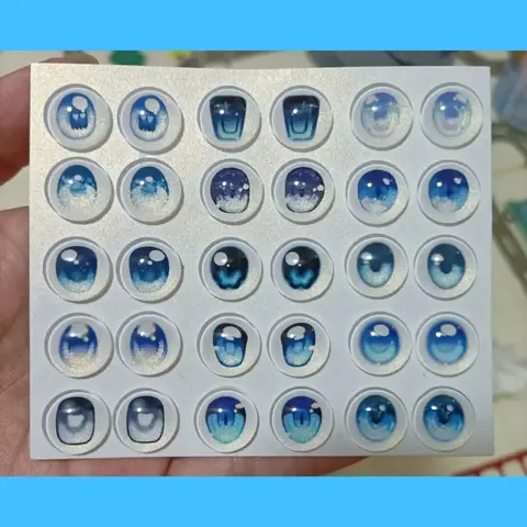 15 paia/set Bjd Eye Doll's Eyes 10/12/14/16mm Bulbo oculare in vetro Tipo di cartone animato Anime Eye Fai da te Ragazza Giocattoli Dress Up Regalo Accessori per bambole