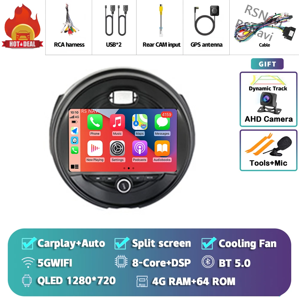 Android 15 Carplay Auto 2K Scherm Autoradio Multimedia Speler Voor BMW MINI Cooper F54 F55 F56 F60 2015 - 2019 Autoradio Stereo