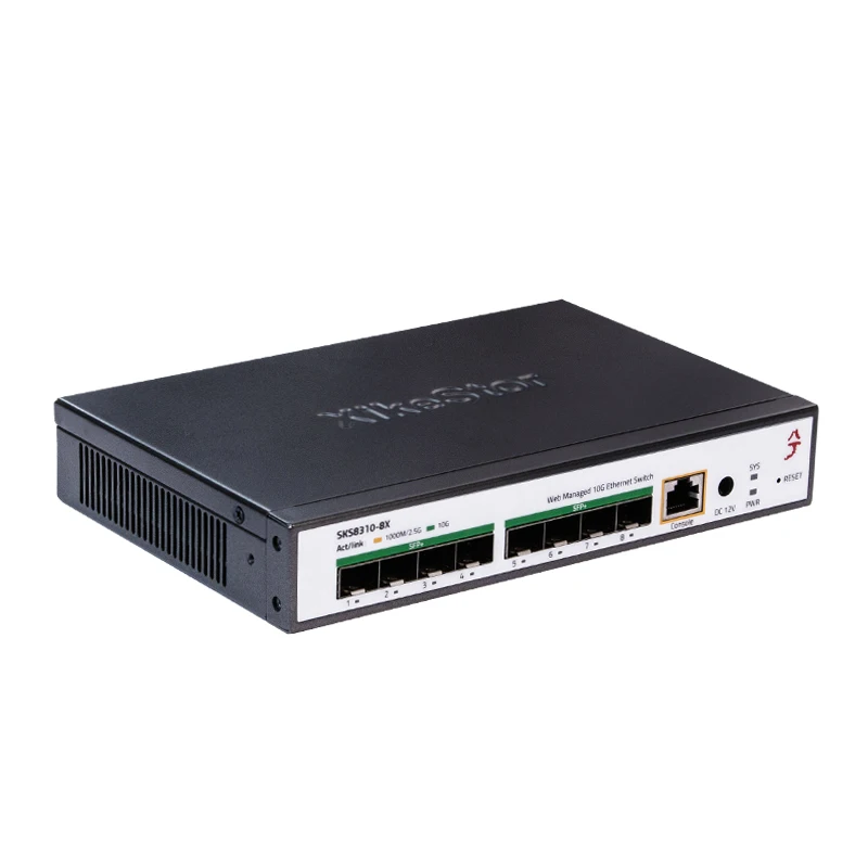 Imagem -03 - Xikestor Portas 10g Sfp Mais l3 Switch Gerenciado com Suporte Dhcp Vlan Agregação de Porta Função de Roteamento Agregação de Link