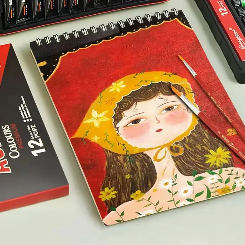 Acrylic Paint Set 12/24/30 Colours 12ml, Perfect for Canvas, Wood, Fabric, Leather, Cardboard, Paper, MDF And Crafts