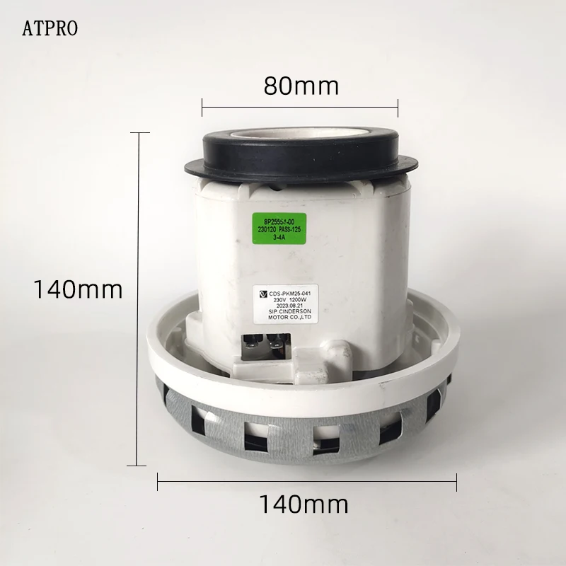 220V 1400W FLEX Vacuum Cleaner Motor 140mm Diameter for FLEX 30 liters Dust Bucket Vacuum Replacement Copper Wire Motor