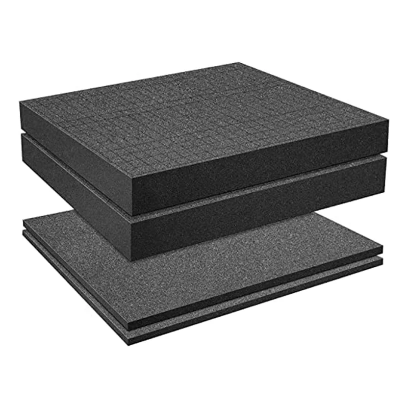 Griglia in schiuma cubo-schiuma, 2 pezzi 300 x300x5 0mm/2 pezzi 300x300x10mm, cassetta degli attrezzi custodia per fotocamera in schiuma, inserto