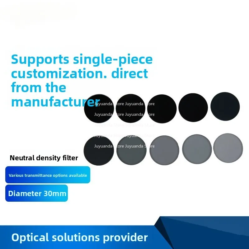 Neutral Dimmer, Attenuator, Diameter 30mm Transmittance 0.1% 1% 10% and Other Transmittances