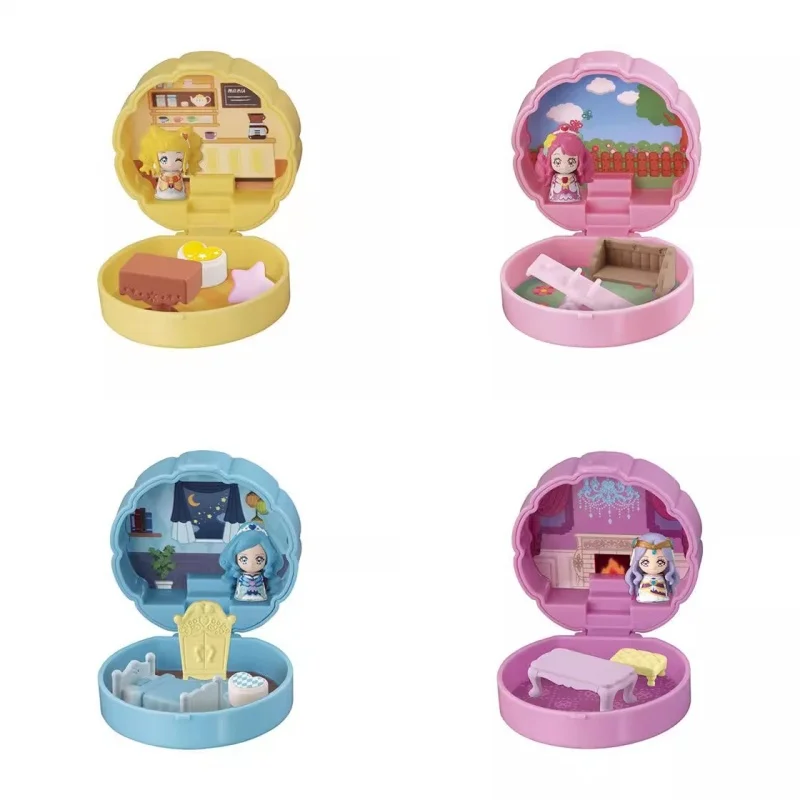 

Bandai Оригинальные 4 шт. Gashapon Precure 뷰너피álנדア Игрушки для детей Подарок Коллекционная модель Украшения