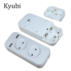 New USB extension Socket for phone charge Double USB Port 5V 2A outlet usb outlet steckdose KF-01-3