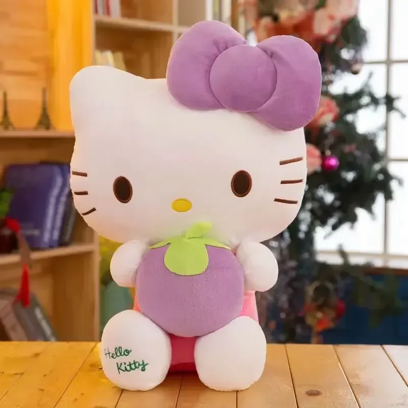 30-55Cm Sanrio Hello Kitty Cat Pluche Speelgoed Cartoon Kt Cat Plushie Pop Zacht Gevulde Anime Kussen Verjaardagscadeaus Voor Kinderen Meisjes