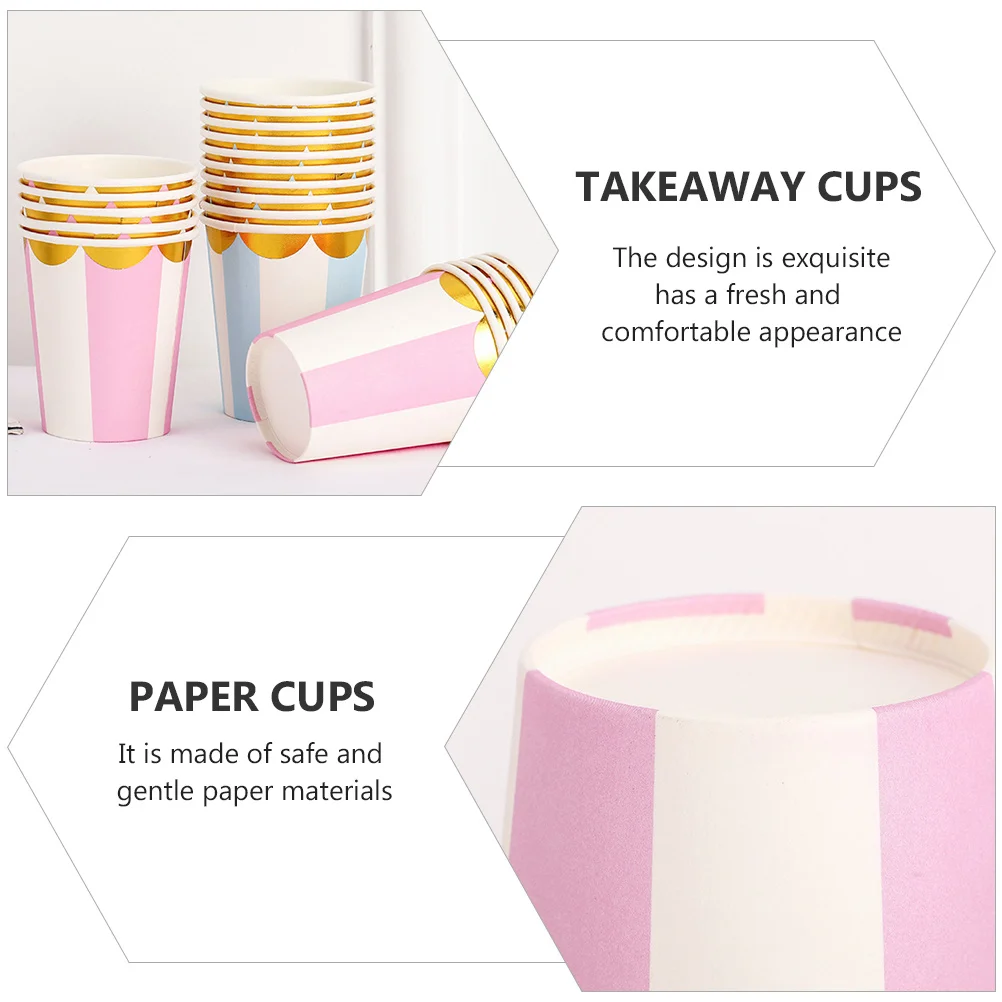 

20Pcs Disposable Paper Cups Mild Eco Friendly Safe Lightweight Suitable for Party Coffee Tea Office Disposable Tableware
