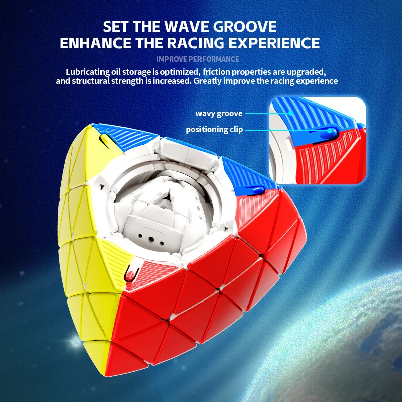 [JudyCube] Sengso 5x5 Pyraminx Magic Cube Stickerless Professional Shengshou 5-Layers Pyraminx Fidget Toys Children's Gifts