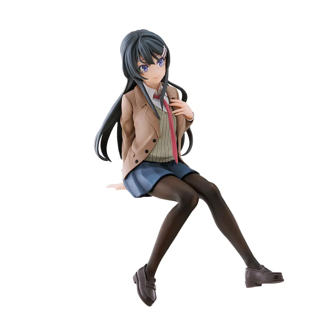 14CM Anime Rascal Träumt nicht eines Rucksacks Kind Figur Sakurajima Mai Sitzen Serie Anime Modell Spielzeug Geschenk Sammlung PVC