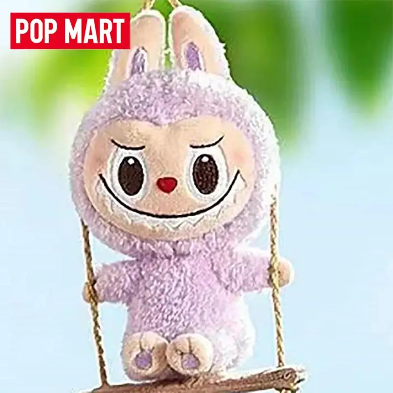 

POP MART LABUBU THE MONSTERS Wood Workshop Series Swing Pendant Keychain Genuine Mystery Box Blind Box Guess Bag Toys Doll Cute
