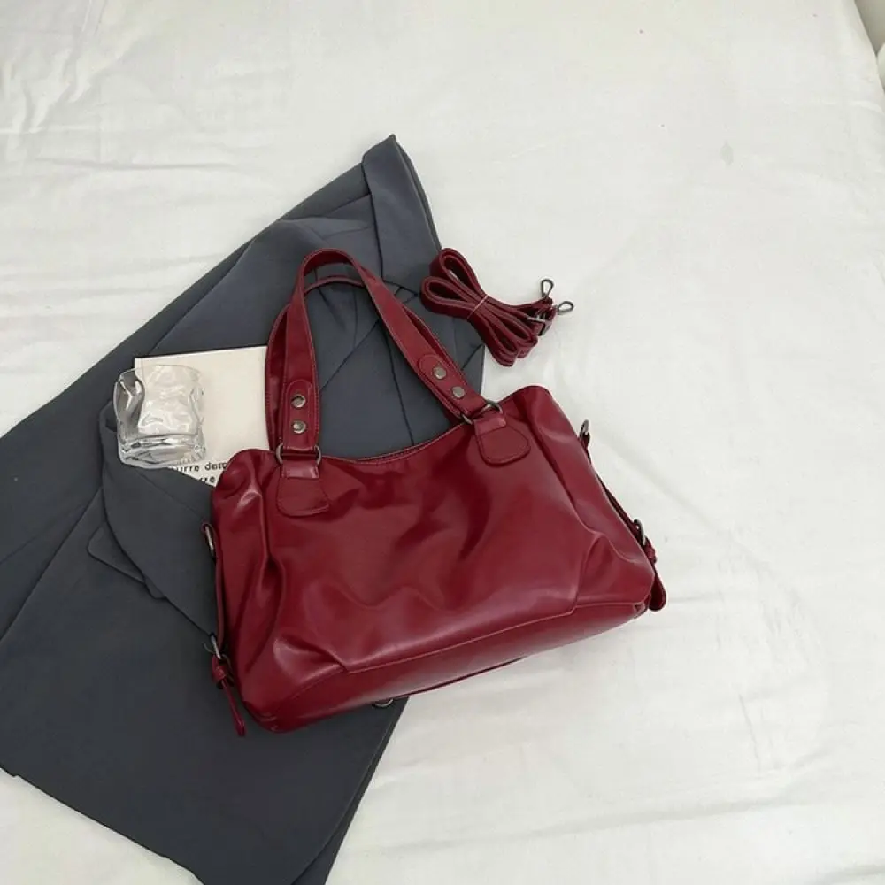 Vintage Style Tote Bag Women Pu Leather Shoulder Purse Large Capacity Crossbody Handbag Classic Daily Travel Bag
