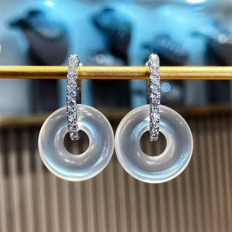 

Small egg noodle earrings women's earrings, donuts, safety rings, earrings, sweet, fashionable and versatile, trendy and cold.