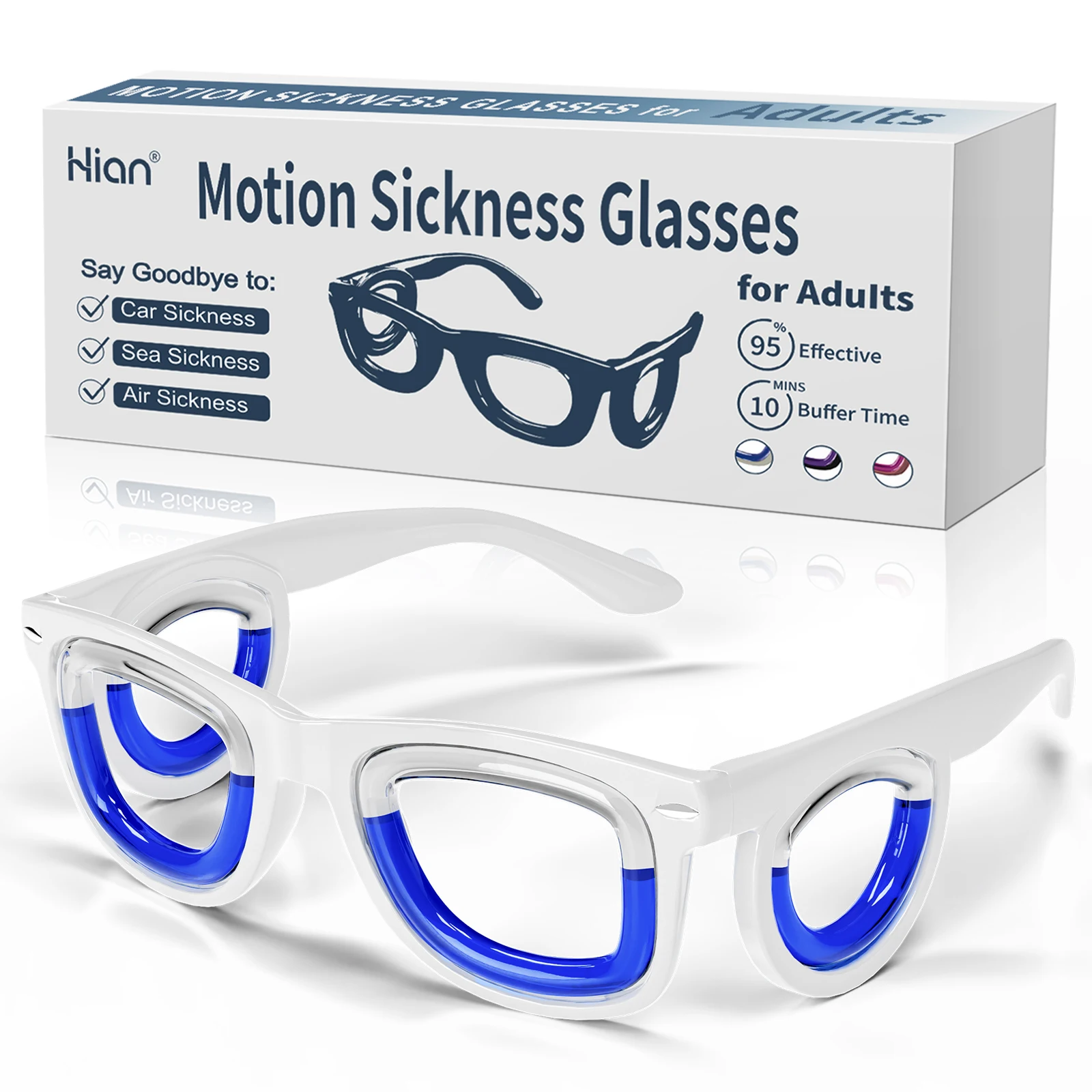 NONE Anti-Bewegungskrankheitsbrille     Ultraleichtes, ergonomisches Design für Autos/Reisen/Cruises     Tragbare Übelkeitslinderung 5