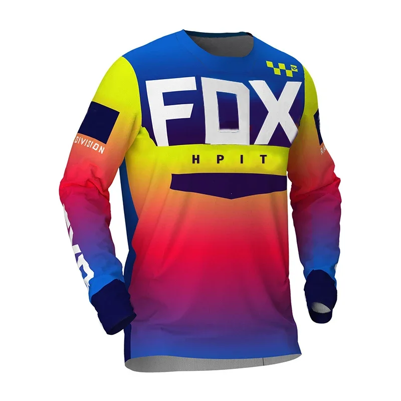 

2024 Men's Downhill Jerseys Hpit Fox Mountain Bike MTB Shirts Offroad DH Motorcycle Jersey Motocross Sportwear Clothing Bike