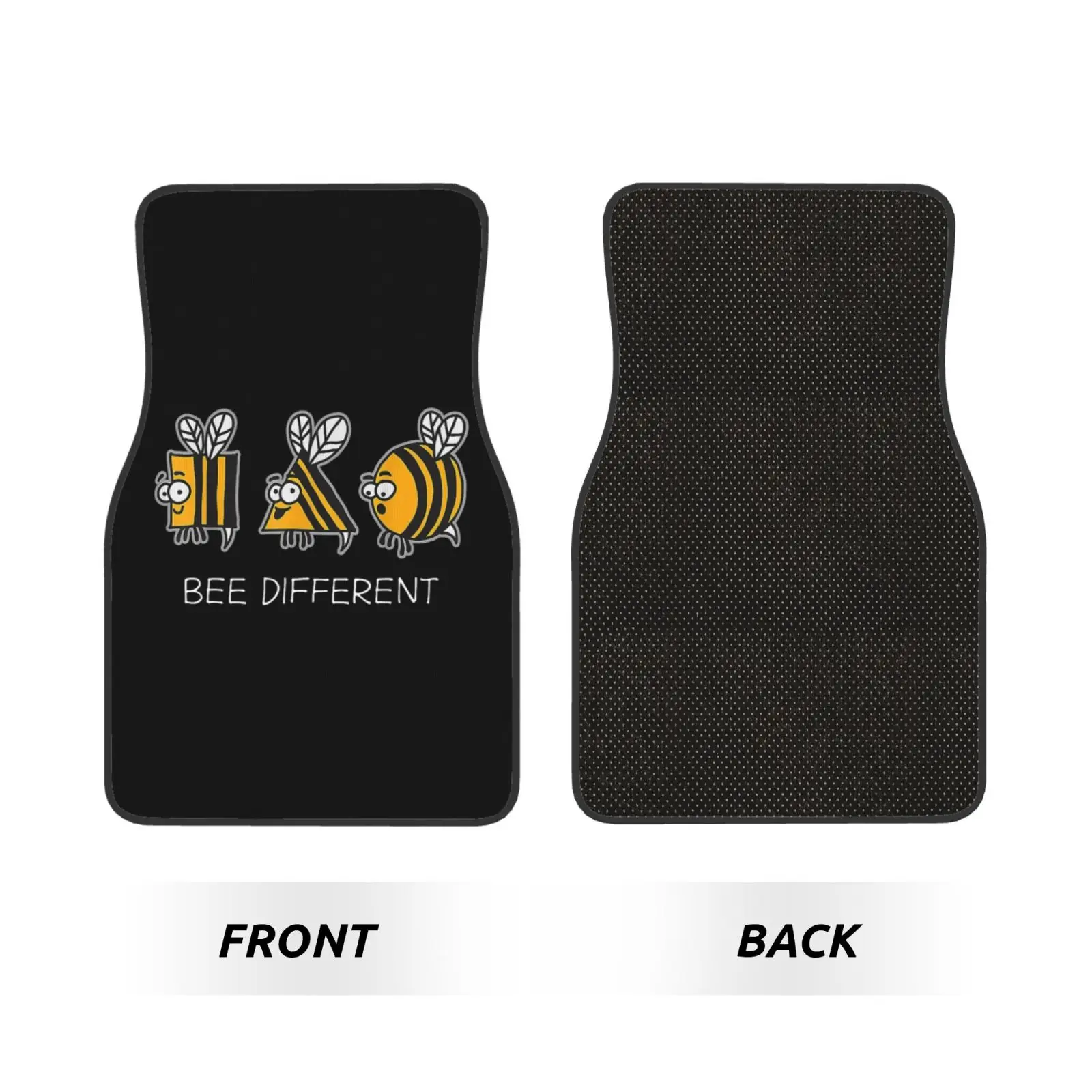 Different Bee Pattern 4PCS Crystal Velvet Car Floor Mats Set of Four Anti Fouling Car Mats Carpet Anti Slip Car Floor Mat